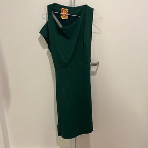 Back Cut Out Green Dress